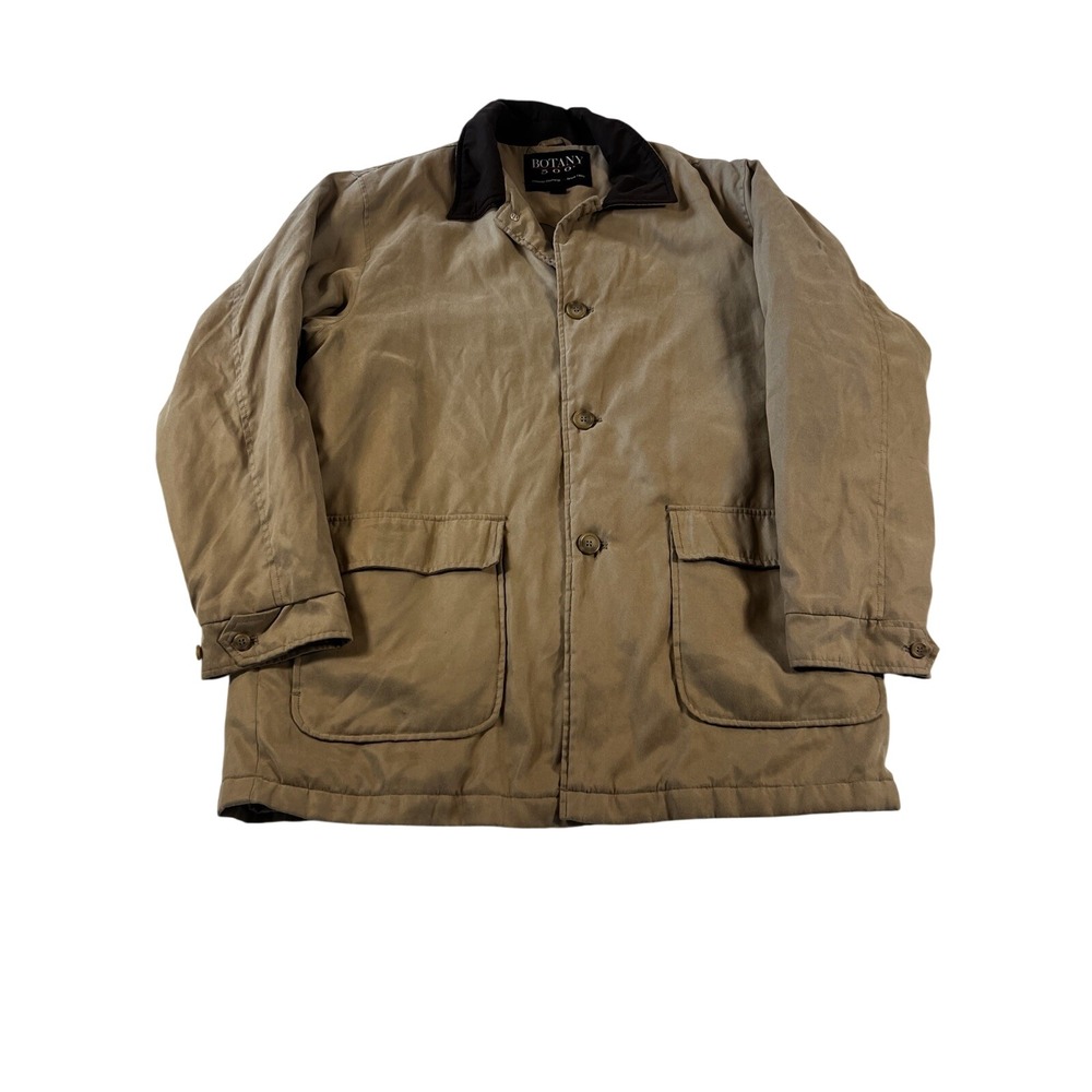 Vintage Botany 500 Button Field Coat Men's Large Style 34T‎ Tan Brown GUC